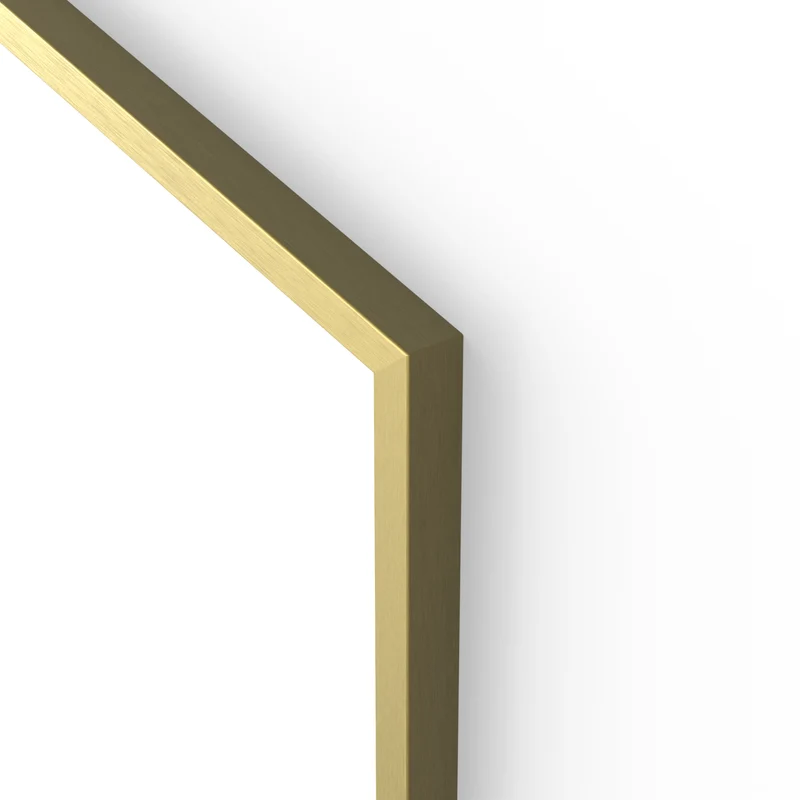 Origins Living Docklands Hexagonal Mirror 50x75cm - Brushed Brass