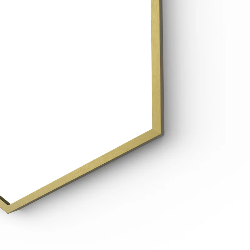Origins Living Docklands Hexagonal Mirror 50x75cm - Brushed Brass