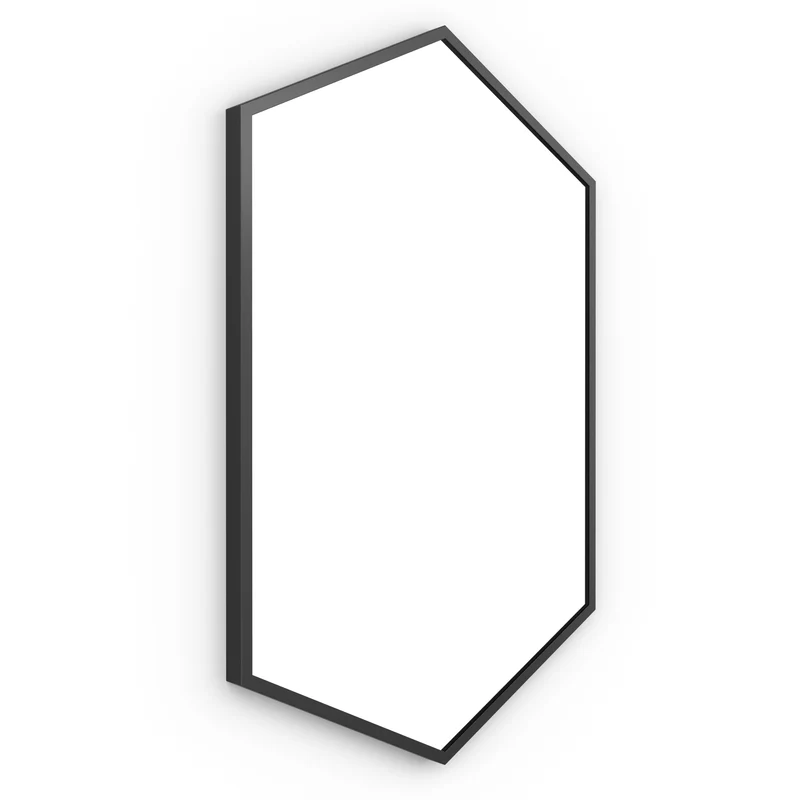 Origins Living Docklands Hexagonal Mirror 50x75cm - Matt Black