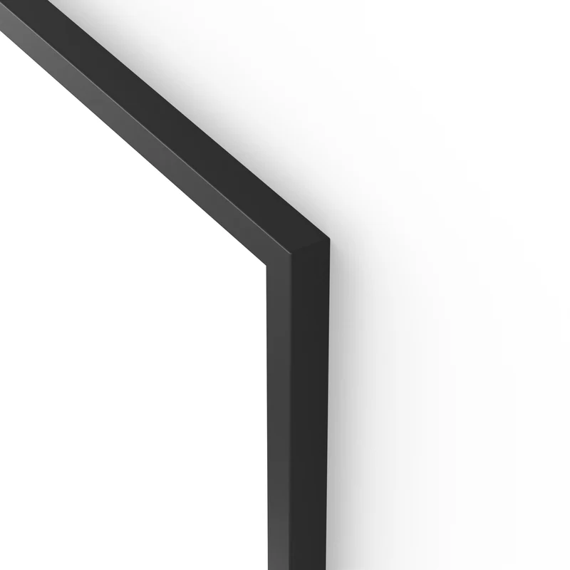 Origins Living Docklands Hexagonal Mirror 50x75cm - Matt Black