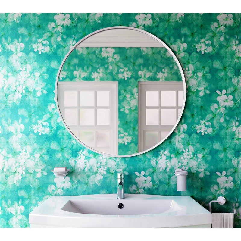 Origins Living Docklands Round Mirror 80cm - Matt White
