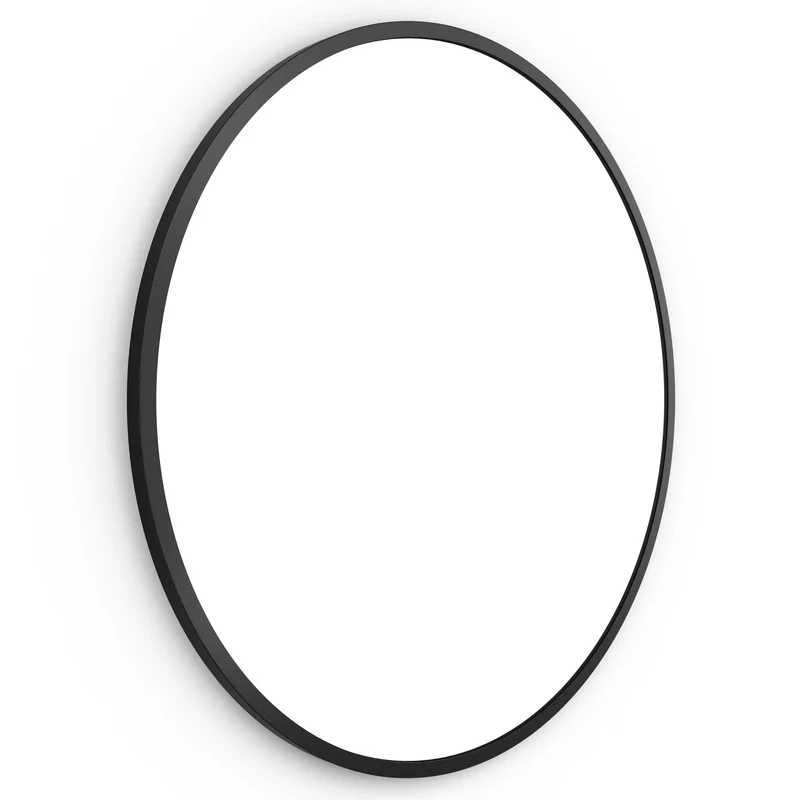 Origins Living Docklands Round Mirror 80cm - Matt Black