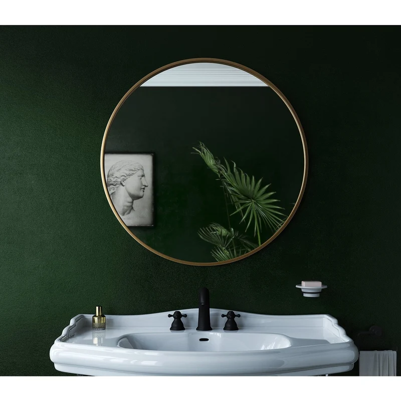 Origins Living Docklands Round Mirror 80cm - Brushed Brass