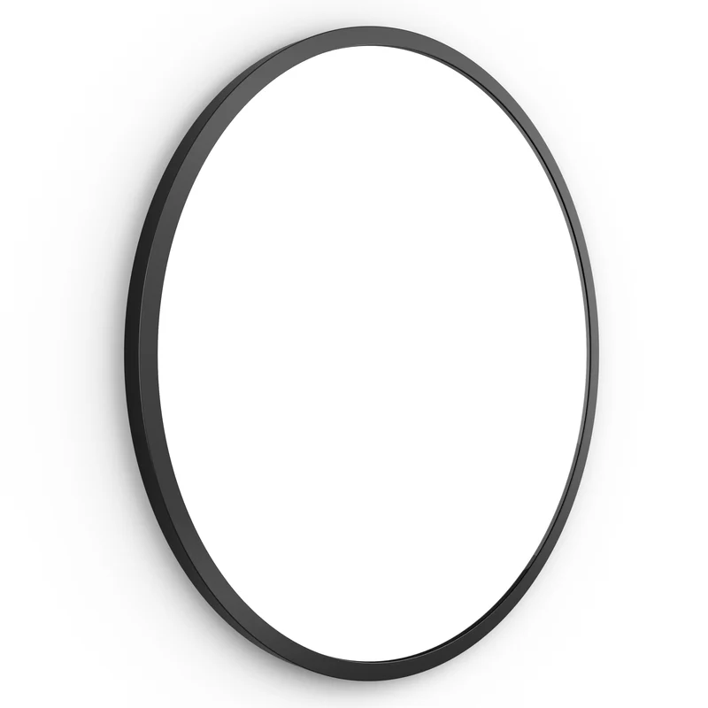 Origins Living Docklands Round Mirror 60cm - Matt Black