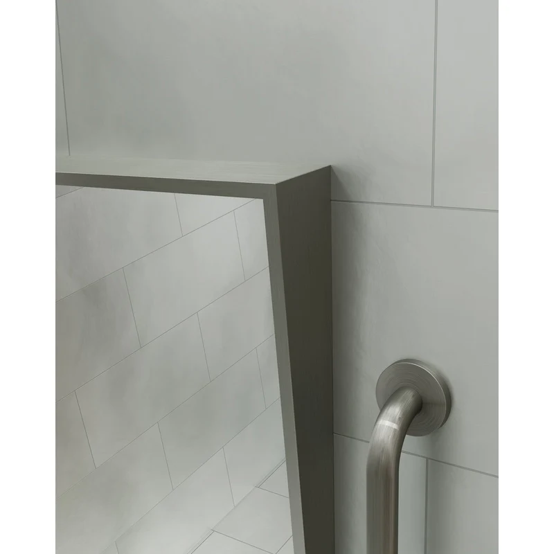 Origins Living Docklands Inclusive Angled Mirror 50x80cm - Brushed Stainless Steel