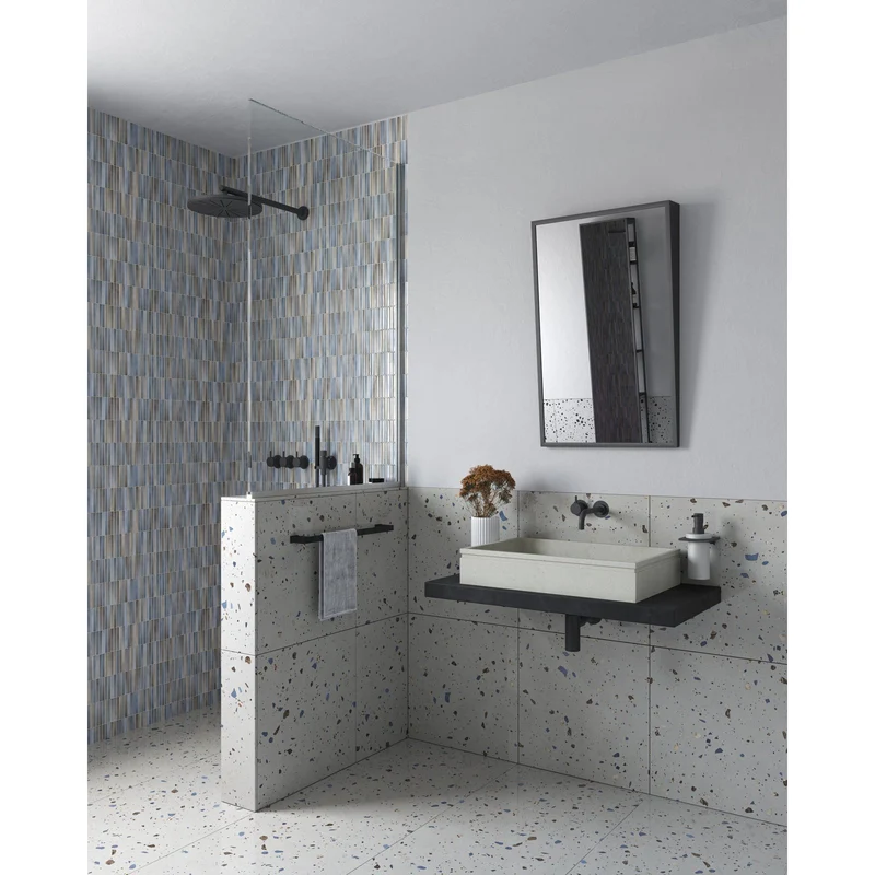 Origins Living Docklands Inclusive Angled Mirror 50x80cm - Matt Black