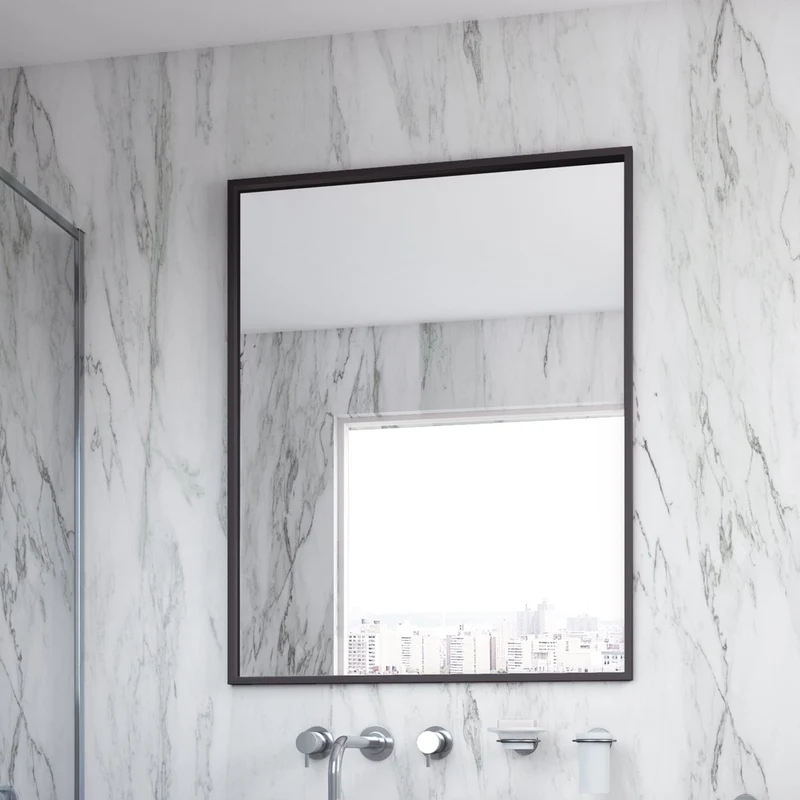 Origins Living Docklands Rectangular Mirror 80x100cm - Matt Black