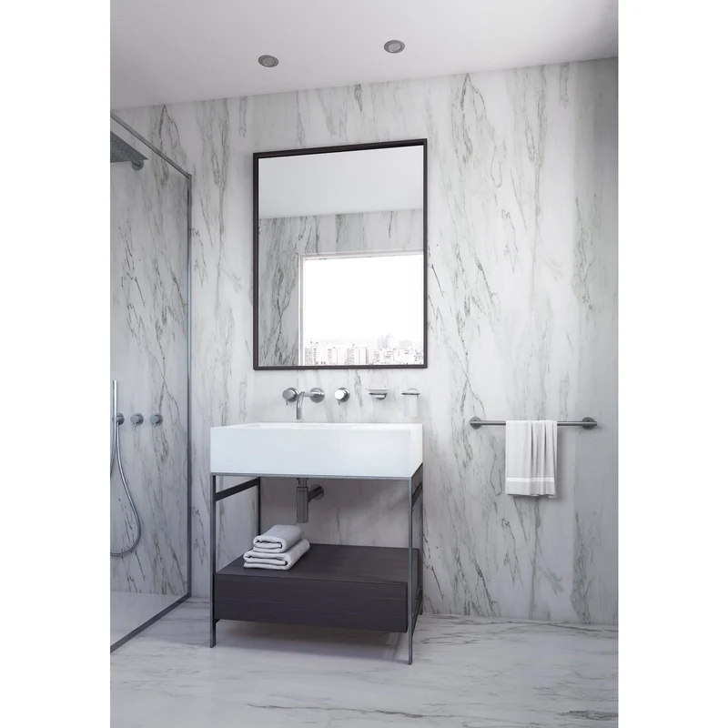 Origins Living Docklands Rectangular Mirror 80x100cm - Matt Black