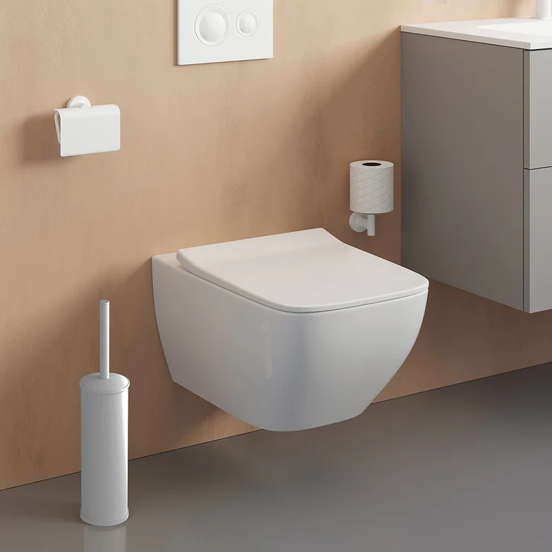 Sonia Metal WC Brush Set - Matt White