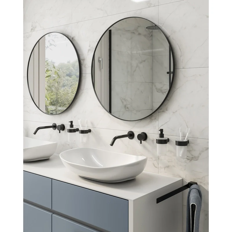 Gedy Pirenei Towel Rail 45cm - Matt Black