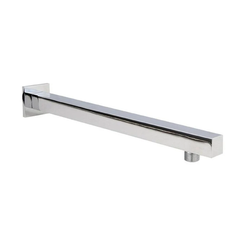 Nuie Square Wall Mounted Shower Arm Contemporary Chrome Brass 51x51x350mm
