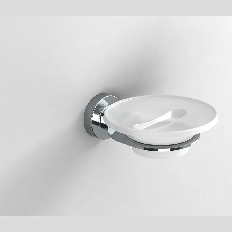 Sonia Tecno Project Glass Soap Dish - Chrome