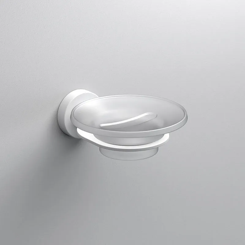 Sonia Tecno Project Glass Soap Dish - Matt White