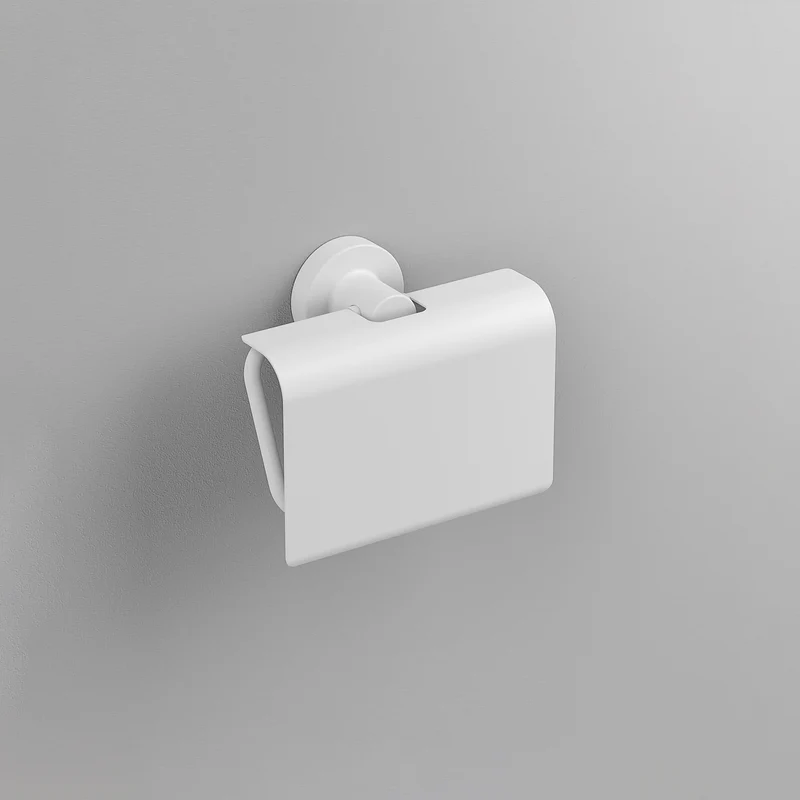 Sonia Tecno Project Toilet Roll Holder with Flap - Matt White