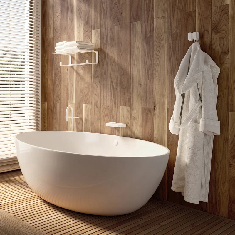 Gedy Outline Corner Shower Basket - Matt White