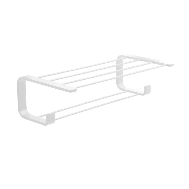 Gedy Outline Double Towel Rack - Matt White