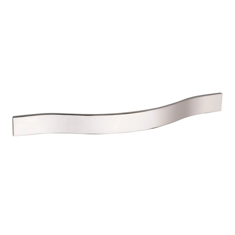 Strap Furniture Handle, 192mm Wide With 128mm Centres - Chrome