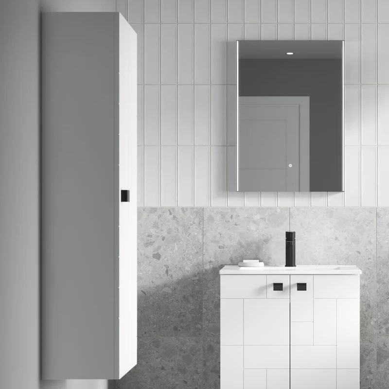 Square Drop Furniture Handle - Matt Black