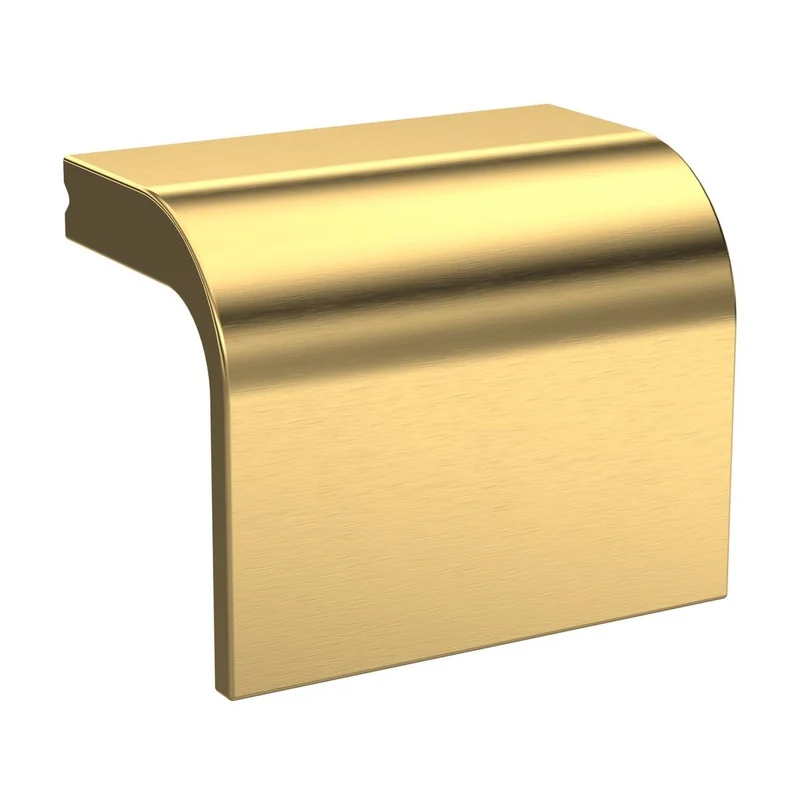 Square Drop Furniture Handle - Brushed Brass