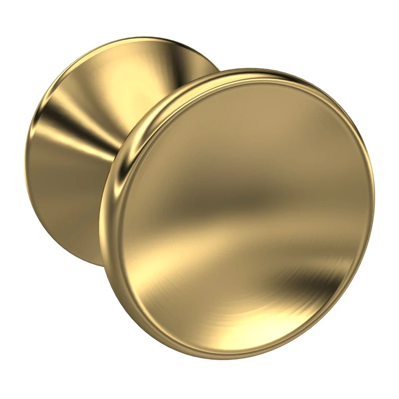 Round Furniture Knob Handle - Brushed Brass