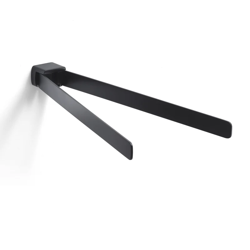 Gedy Pirenei Double Swing Towel Rail - Matt Black