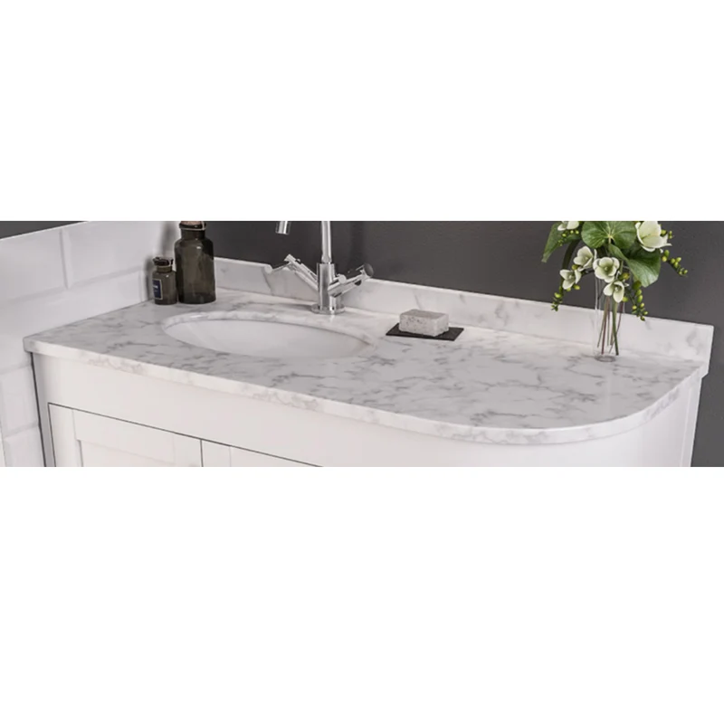Hardwick 900mm Traditional Corner Vanity Unit, Quartz Worktop and Basin Left Hand - Matt Anthracite