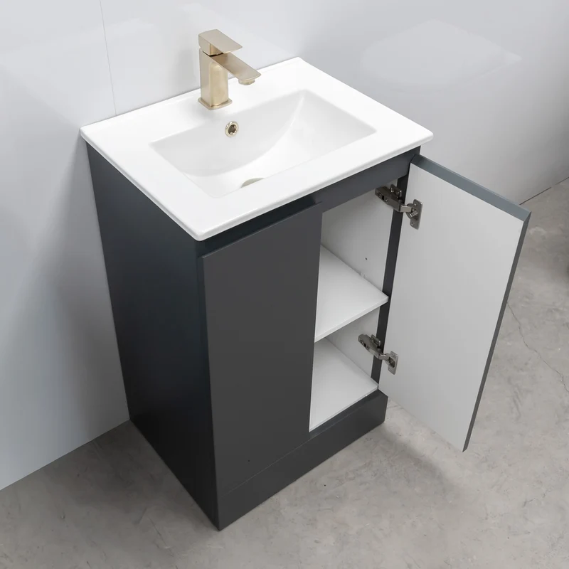 Halite 500mm Vanity Unit with Basin - Matt Henbury Grey