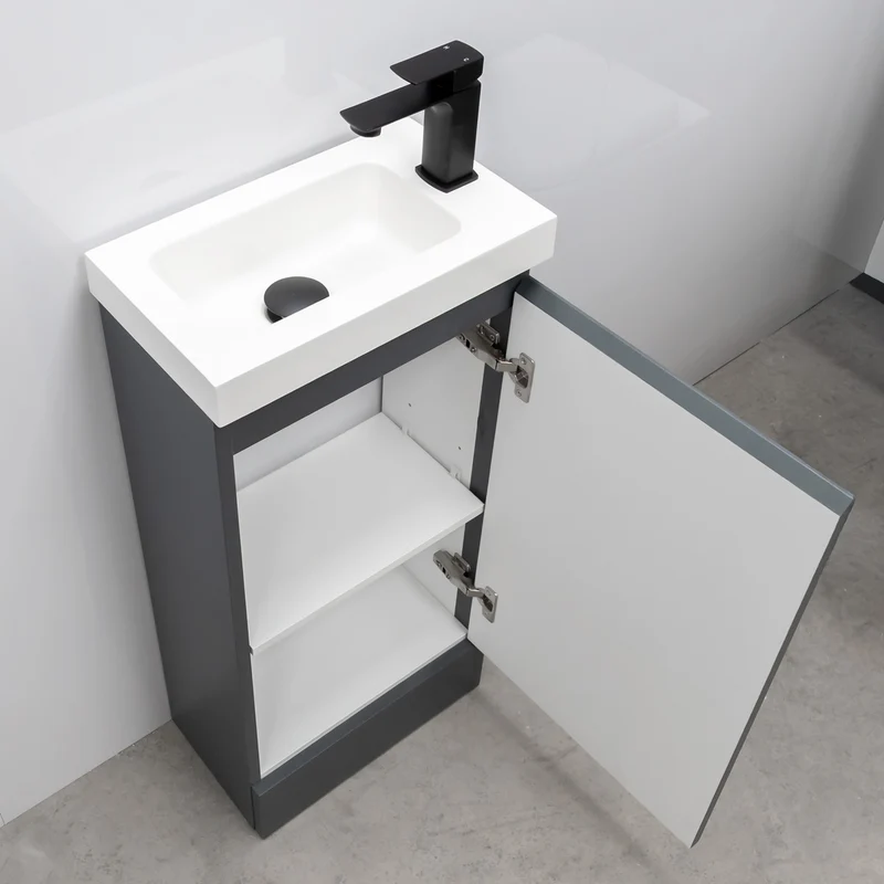 Halite 400mm Vanity Unit with Basin - Matt Henbury Grey