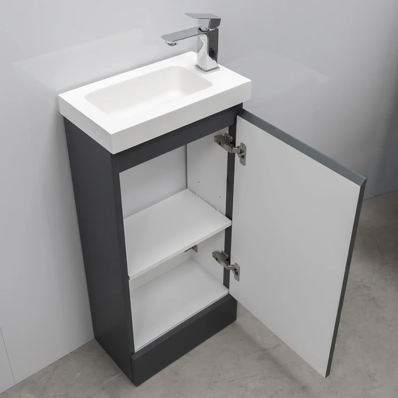 Halite 400mm Vanity Unit with Basin - Matt Henbury Grey