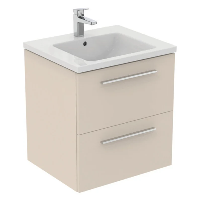 Ideal Standard i.life B 600mm Wall Hung Vanity Unit & Basin - Matt Beige