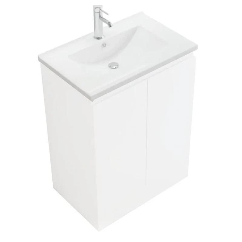 Halite Waterproof 600mm Floor Standing Vanity Unit & Basin - White