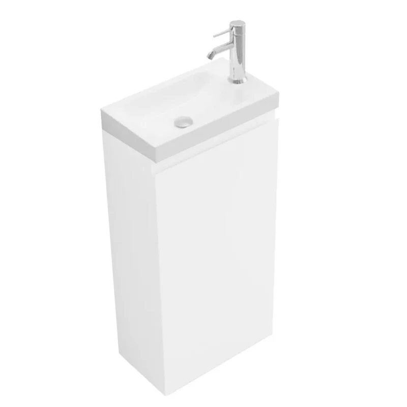 Halite Waterproof 400mm Floor Standing Vanity Unit & Basin - White