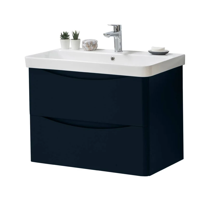 Happi 800mm Wall Hung Vanity Unit & Basin - Basalt