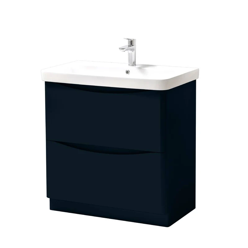 Happi 800mm Floor Standing Vanity Unit & Basin - Basalt