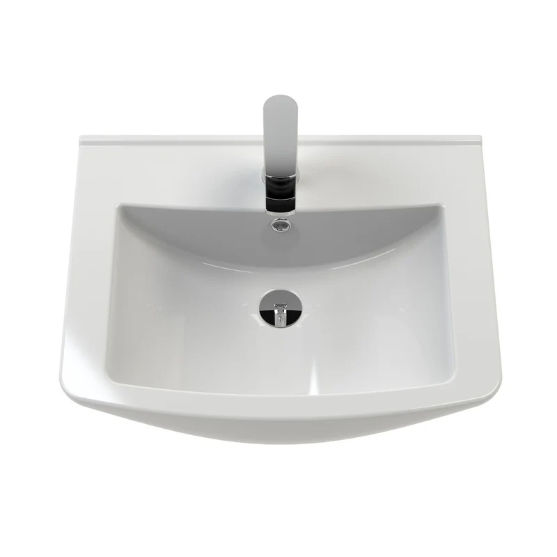 Nuie Saturn 1050 x 300mm Furniture Pack With Basin, Cistern, Back To Wall Toilet & Soft Close Seat - Gloss White