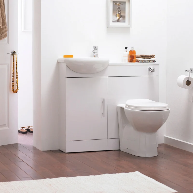Nuie Mayford Cloakroom 500 x 202mm WC Unit With Concealed Cistern - Gloss White