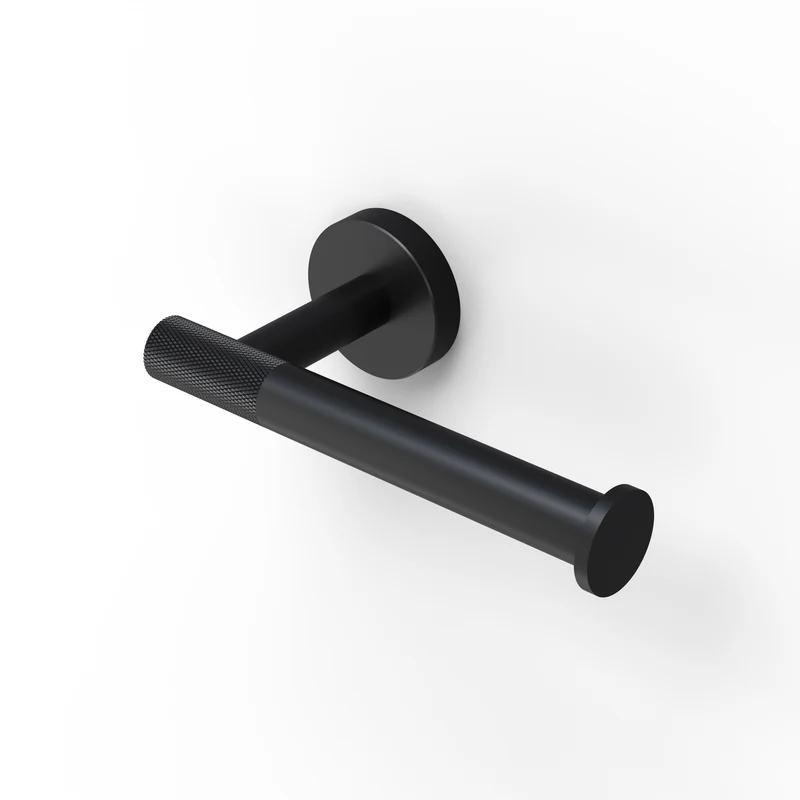 Origins Living Turner Open Toilet Roll Holder - Matt Black