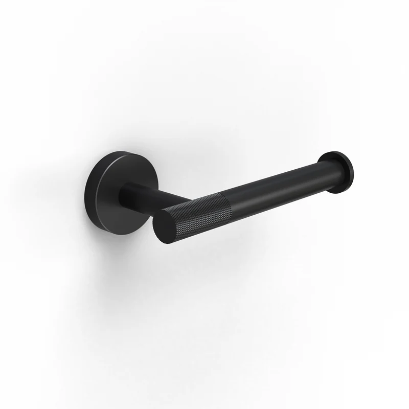 Origins Living Turner Open Toilet Roll Holder - Matt Black