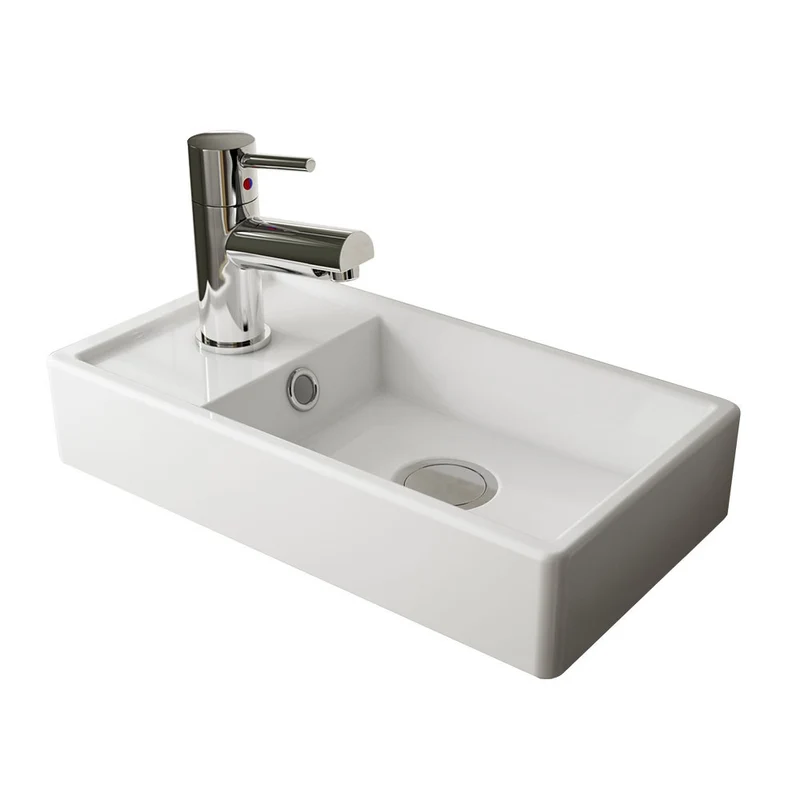 Jenson 400 x 222mm Wall Hung Cloakroom Vanity Unit & Ceramic Basin - Gloss Grey