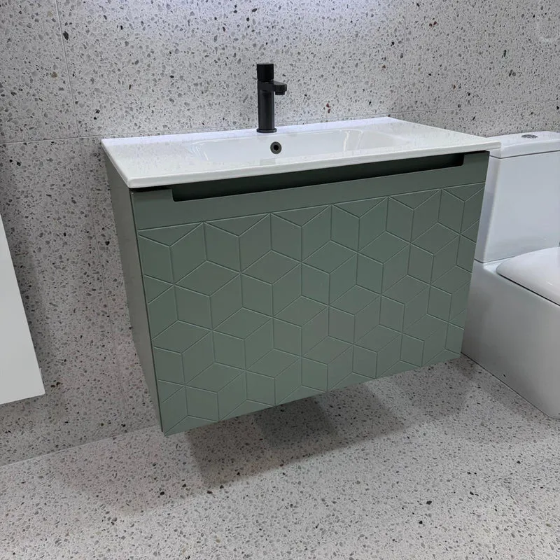Josef Martin Sophie 800mm Prism Vanity & Inset Basin - Spring Green