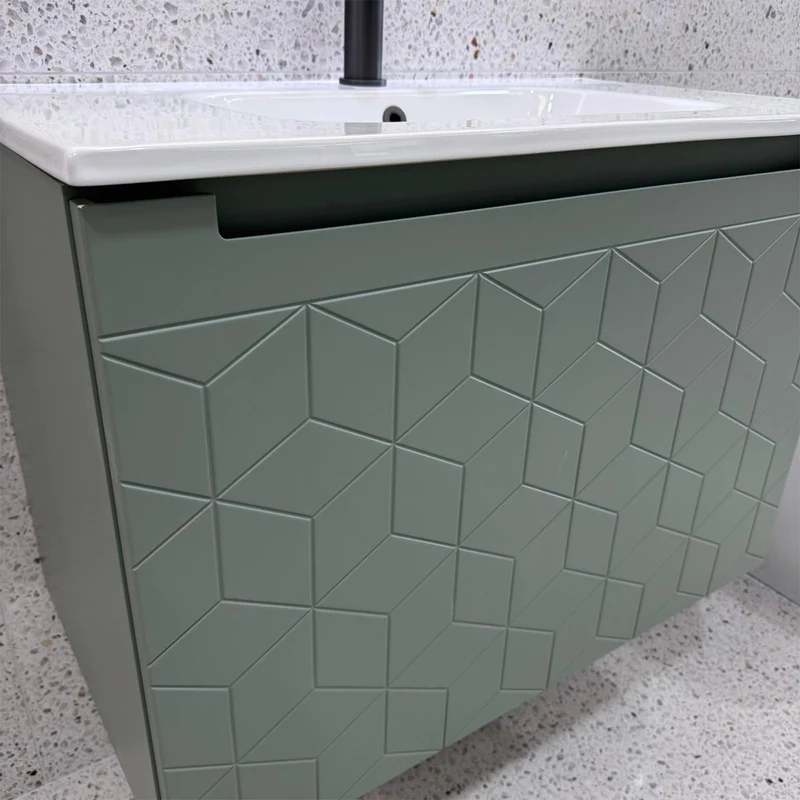 Josef Martin Sophie 800mm Prism Vanity & Inset Basin - Spring Green