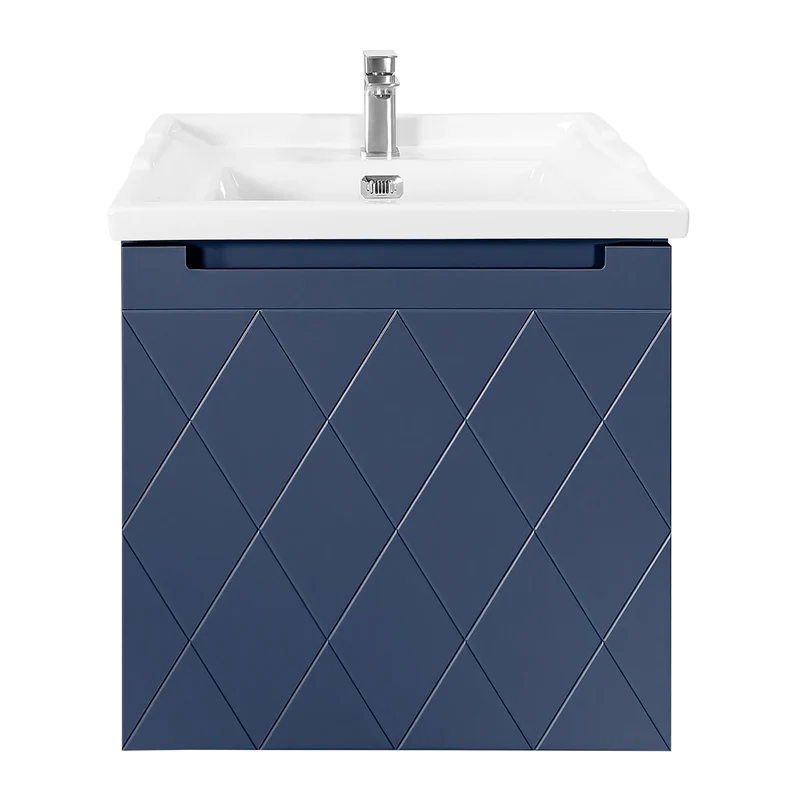 Josef Martin Sophie 600mm Harlequin Vanity Unit & Traditional Basin - Marine Blue