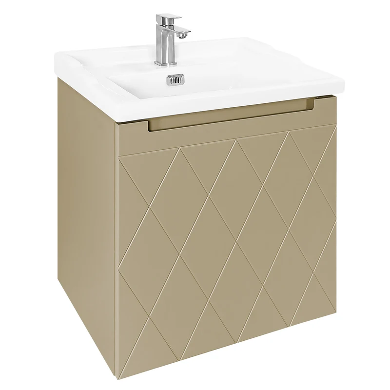 Josef Martin Sophie 600mm Harlequin Vanity Unit & Traditional Basin - Sand
