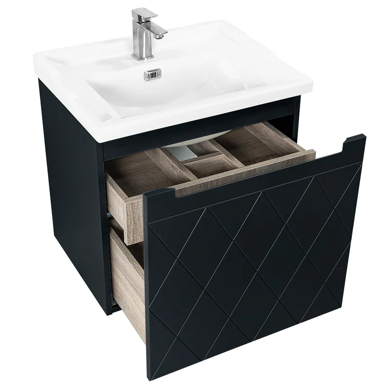 Josef Martin Sophie 600mm Harlequin Vanity Unit & Traditional Basin - Ember