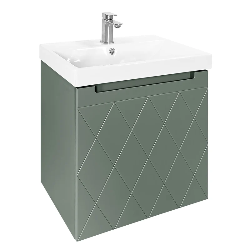 Josef Martin Sophie 600mm Harlequin Vanity Unit & Basin - Spring Green