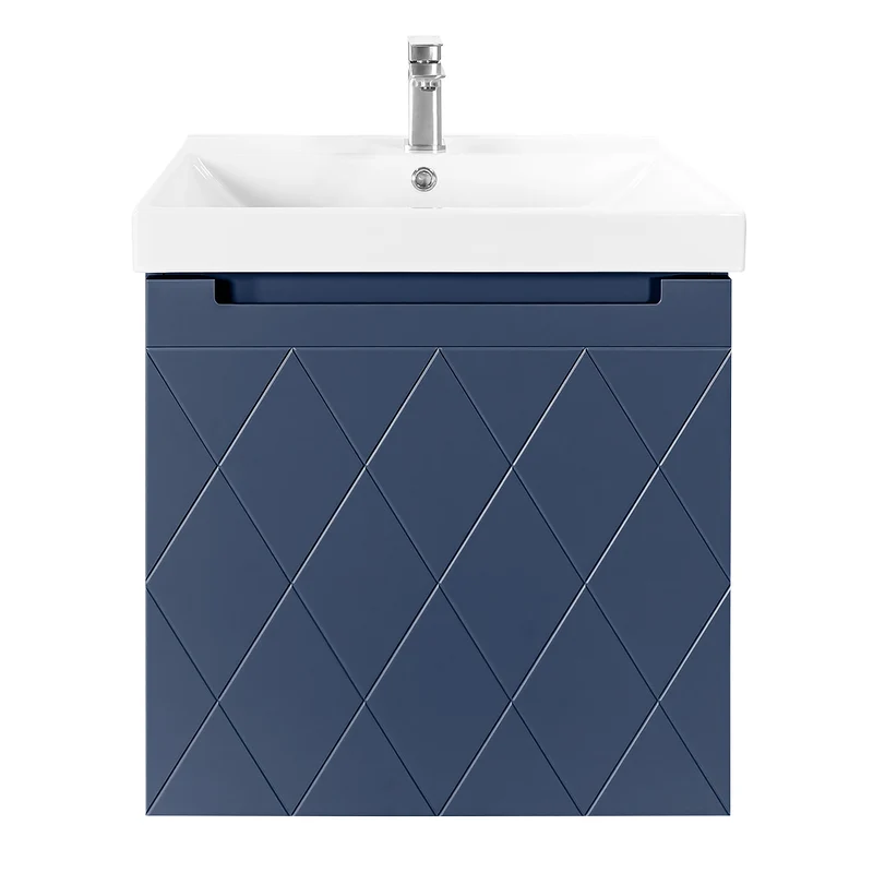 Josef Martin Sophie 600mm Harlequin Vanity Unit & Basin - Marine Blue