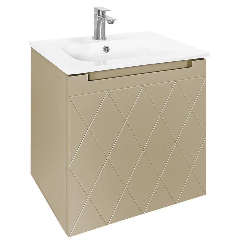 Josef Martin Sophie 600mm Harlequin Vanity Unit & Slimline Basin - Sand
