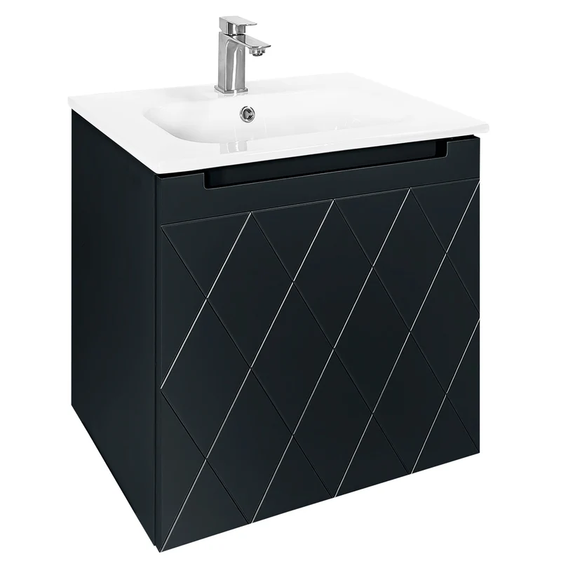 Josef Martin Sophie 600mm Harlequin Vanity Unit & Slimline Basin - Ember