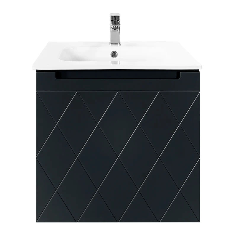 Josef Martin Sophie 600mm Harlequin Vanity Unit & Slimline Basin - Ember
