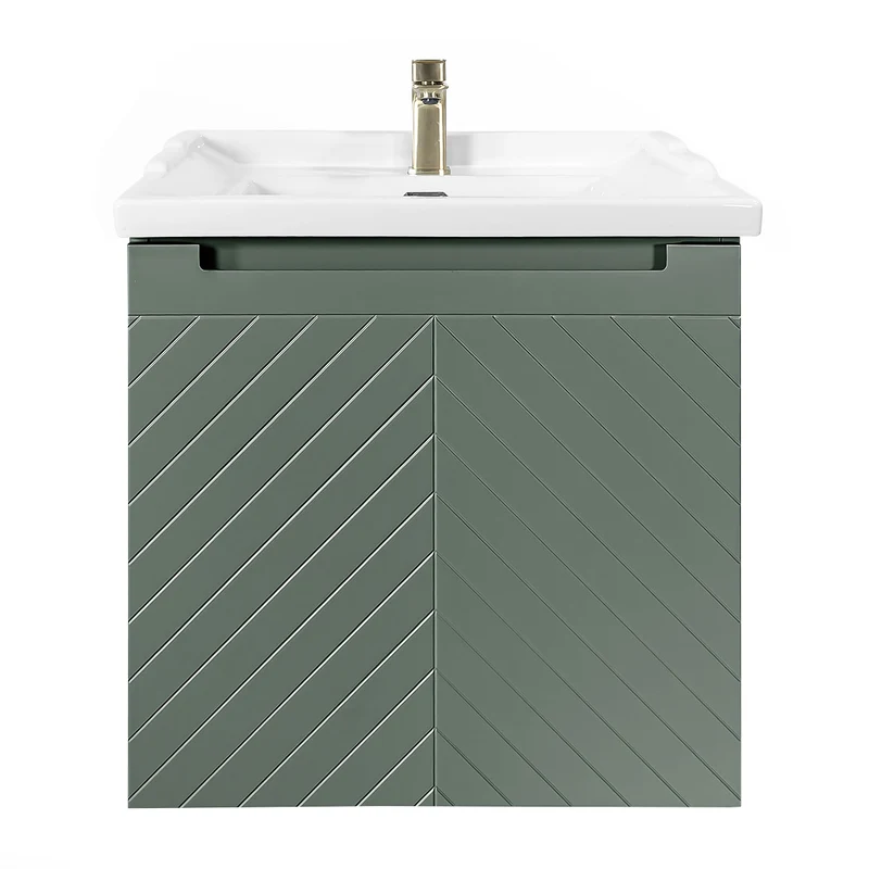 Josef Martin Sophie 600mm Chevron Vanity Unit & Traditional Basin - Spring Green